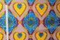 Preview: YELLOW BLUE HEART Waxprint Stoff